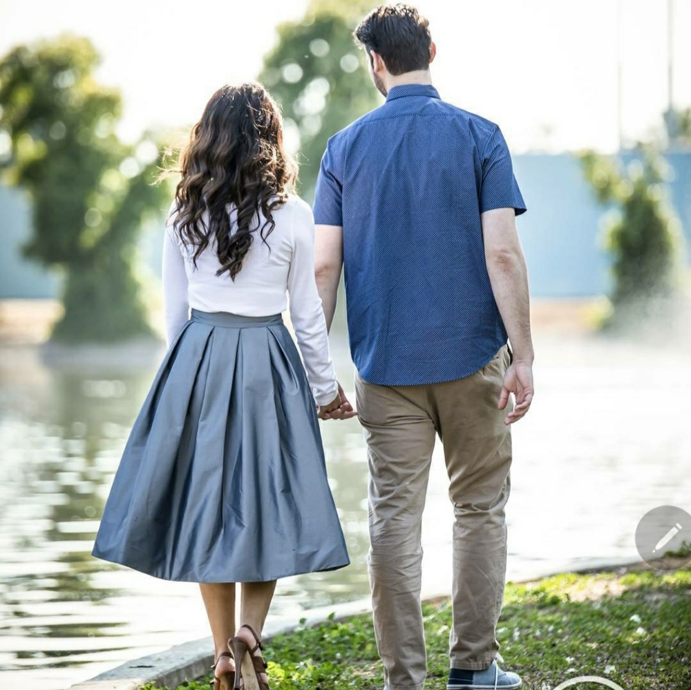 WHBM Silver Midi Skirt